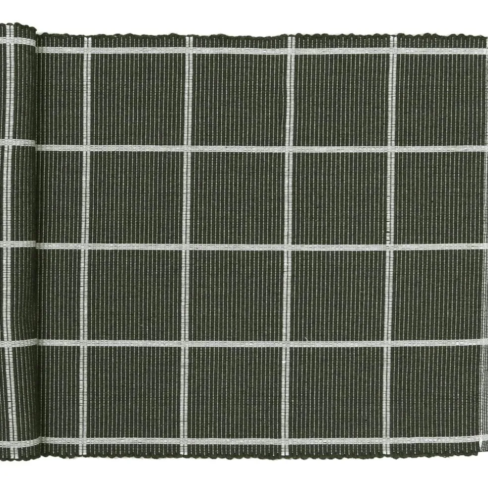 Alexander Table Runner 33x120 cm, Dark Grey/Beige