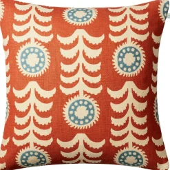 Alok Cushion Cover 50x50 cm, Light Beige / Cactus Green / Rose