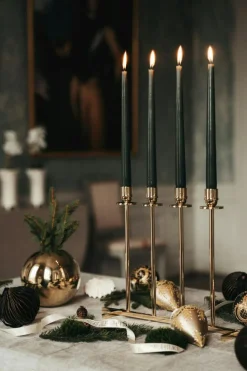 Alto Candlestick for 4 Candles, Brass
