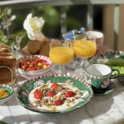 Amalfi Cappuccino Cup With Saucer, Green