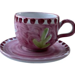 Amalfi Cappuccino Cup With Saucer, Green