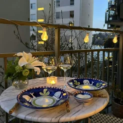 Amalfi Deep Plate 23 cm, Turquoise