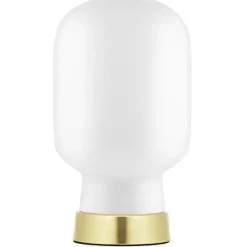 Amp Table Lamp, White / Brass