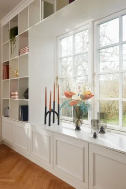 Angui Candlestick Black / Gold H34 cm