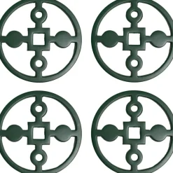 Anima Gemella Coasters Ø10 cm 4-pack, Green