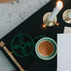 Anima Gemella Coasters Ø10 cm 4-pack, Green