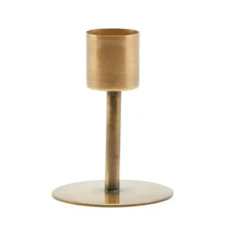 Anit Candle Stand 12 cm, Antique Brass