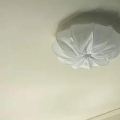 Anna 40 Flush Ceiling Light Linen, Natural