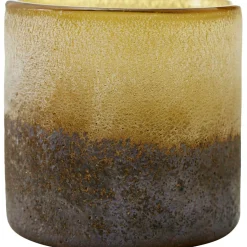 Aria Candle Holder Brown / Grey, 10 cm