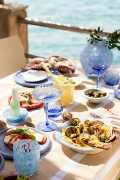 Armona Plate 23,5 cm, White / Light Blue