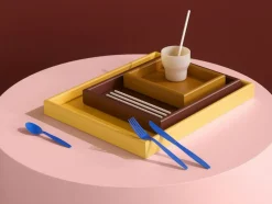 Arrange Set With 3 Trays, Amber / Masala / Acacia