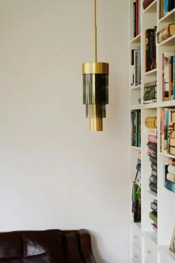 A-spire Pendant, Brass / Golden Smoke