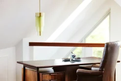 A-spire Pendant, Brass / Golden Smoke