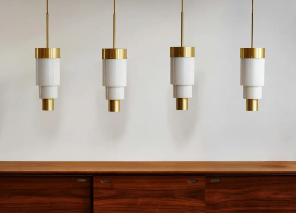 A-spire Pendant, Brass / Golden Smoke