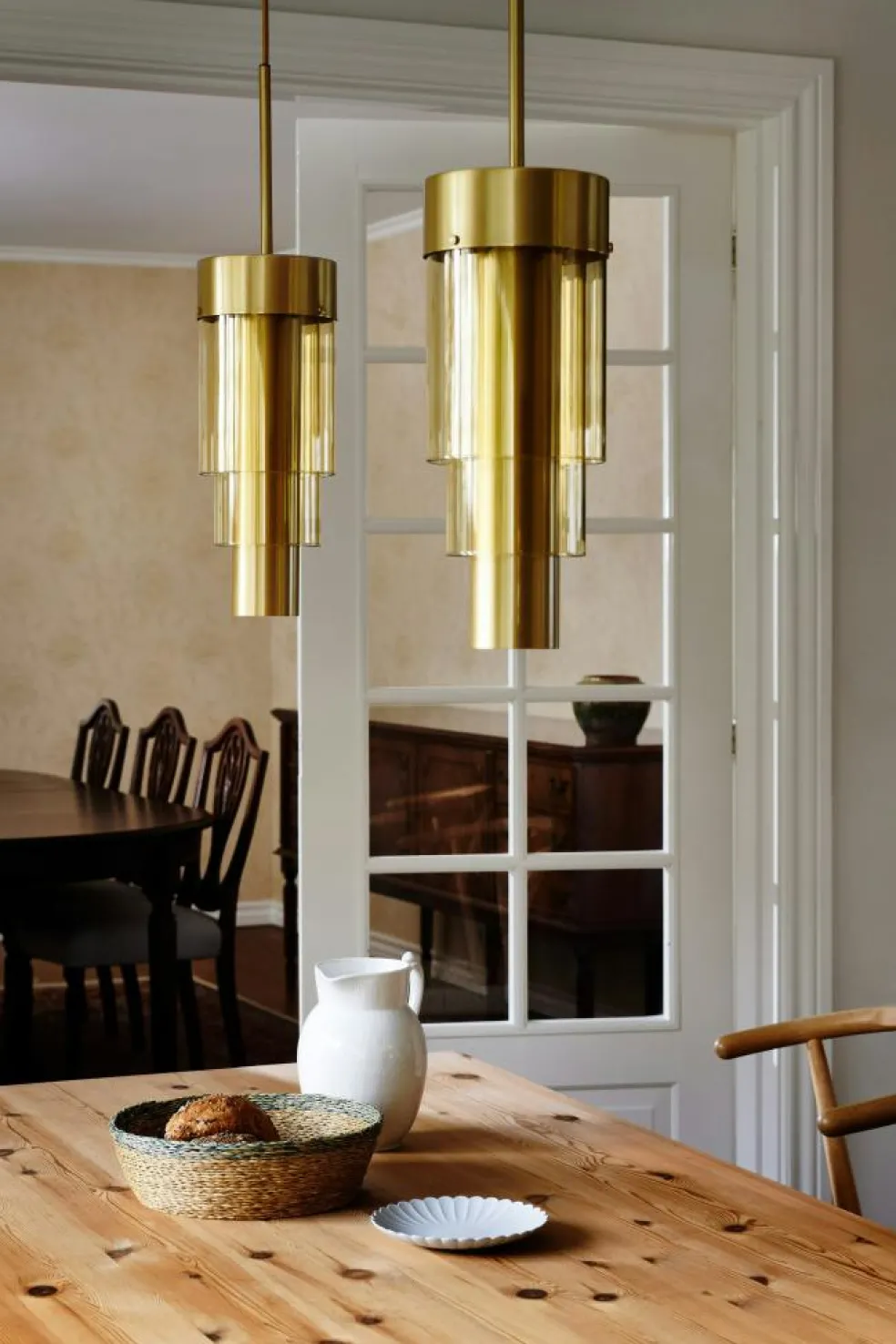 A-spire Pendant, Brass / Golden Smoke