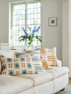 Assam Cushion Cover 50x50 cm, Aqua / Sky Blue