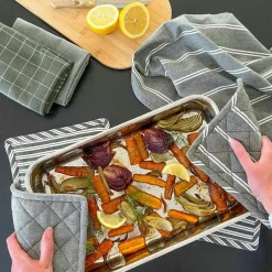 Astrid Kitchen Towel 2-pack 50x70 cm, Grey/White