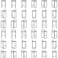 Bar Stool With Backrest 90 cm, Black / Rust Bouclé