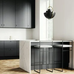 Bar Stool With Backrest 90 cm, Black / Rust Bouclé