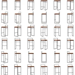 Bar Stool With Backrest 90 cm, Black / Rust Bouclé