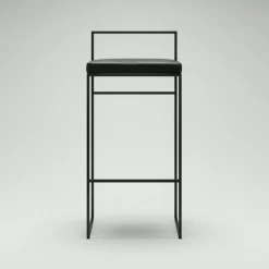 Bar Stool With Backrest 90 cm, Black / Rust Bouclé