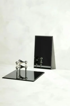 Base Glass Square 27 x 27 cm, Smoked Black