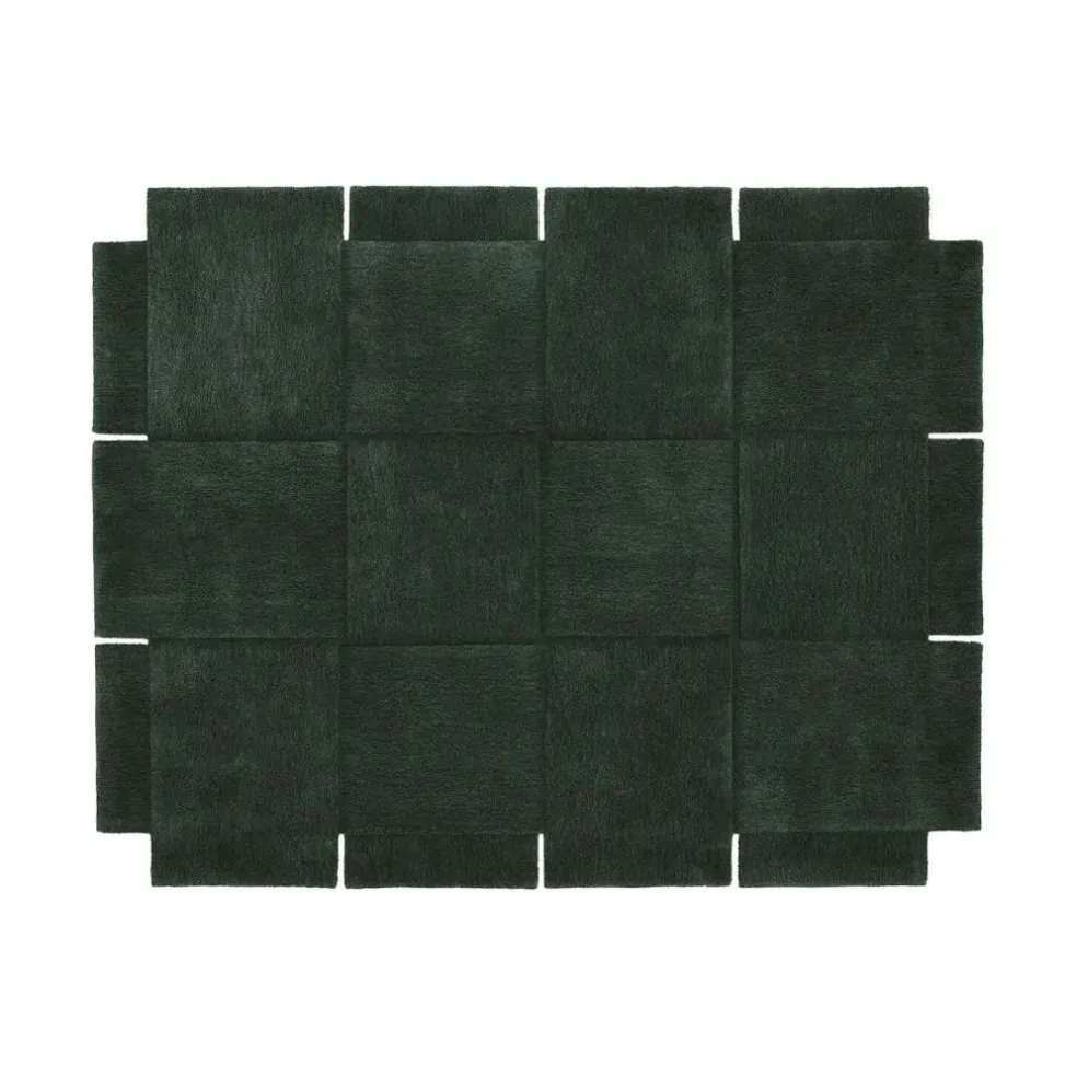 Basket Rug Green, 245x300 cm