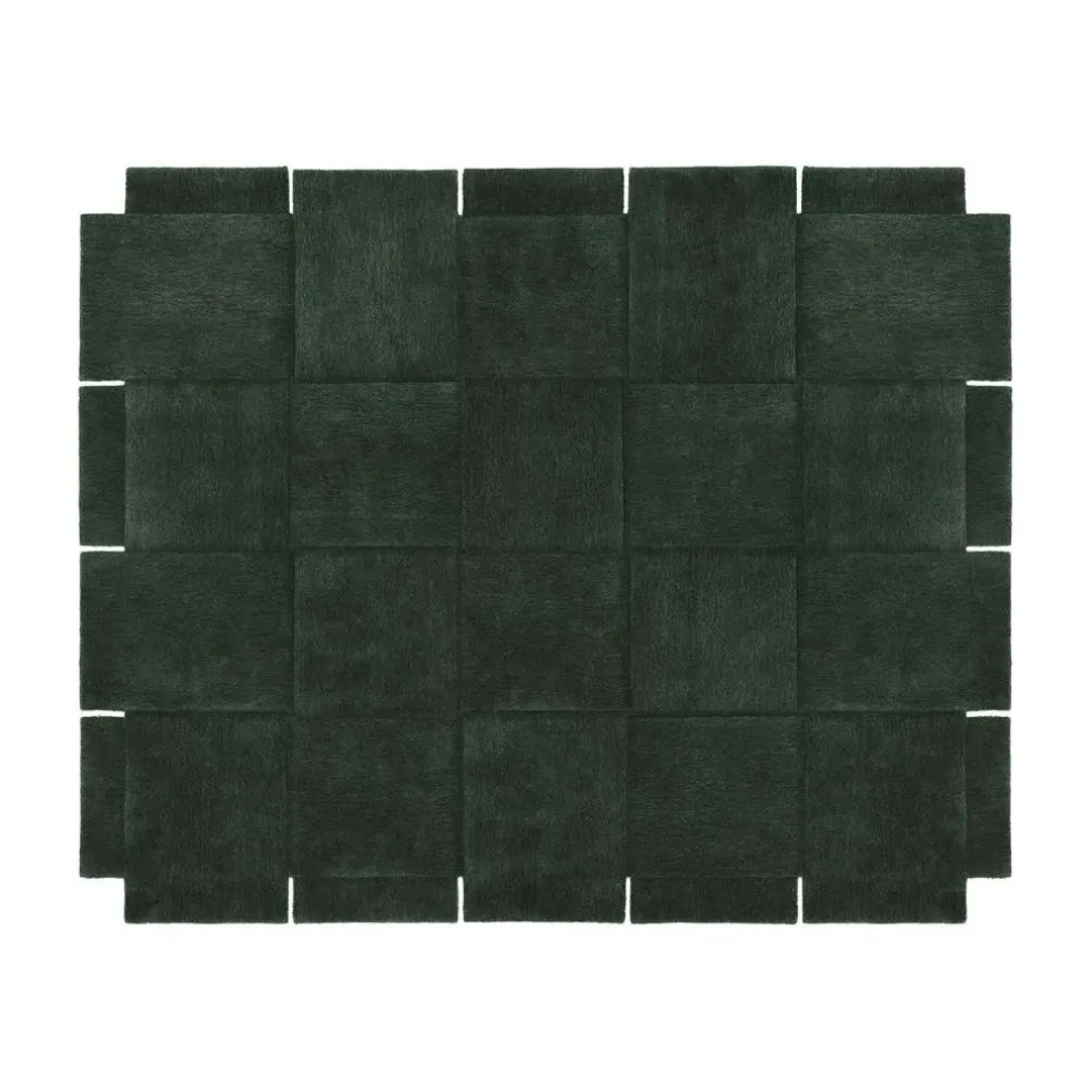 Basket Rug Green, 245x300 cm