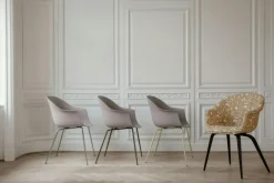 Bat Chair Conic, Brass Semi Matt/ New Beige