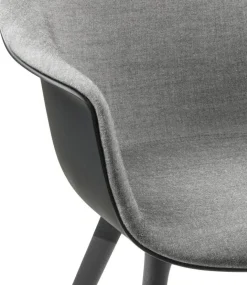 Bat Dining Chair Upholstered Front / Plastic Base, Plain 0023