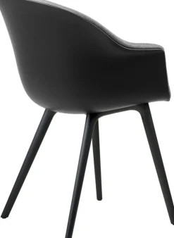 Bat Dining Chair Upholstered Front / Plastic Base, Plain 0023