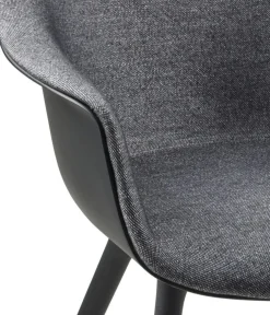 Bat Dining Chair Upholstered Front / Plastic Base, Plain 0023