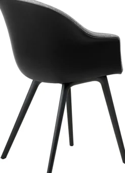 Bat Dining Chair Upholstered Front / Plastic Base, Plain 0023