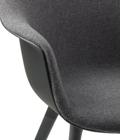 Bat Dining Chair Upholstered Front / Plastic Base, Plain 0023