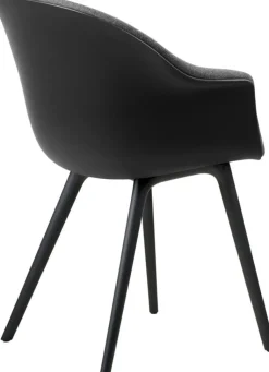 Bat Dining Chair Upholstered Front / Plastic Base, Plain 0023