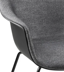 Bat Dining Chair Upholstered Front / Conical Base, Remix 3 152