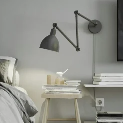 Bazar Wall Lamp Long Arm, Grey