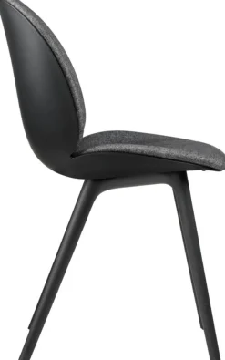 Beetle Chair Upholstered Front / Plastic Base, Plain 0023