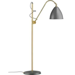 Bestlite BL3 M Floor Lamp, Chrome/Black Semi Matt
