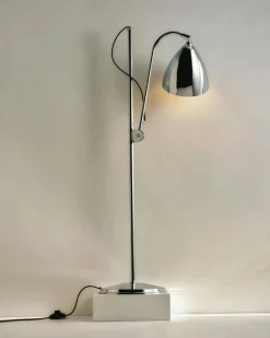 Bestlite BL3 M Floor Lamp, Chrome/Black Semi Matt