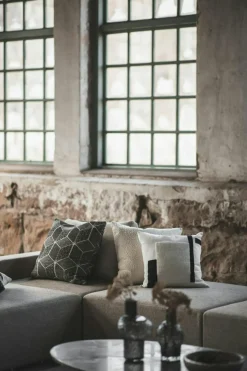 Bianca Cushion Cover 50X50 cm, White/Black 2