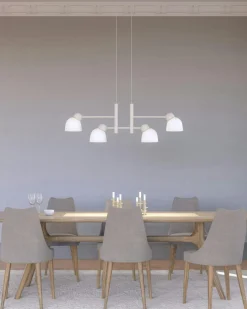 Bird Pendant Linear 119 cm, Opal / Sand