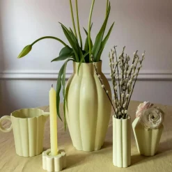 Birgit Vase / Candlestick 17 cm, Pale Yellow