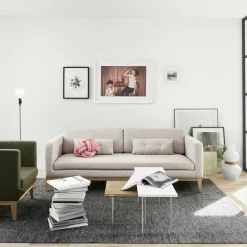 Björk Wool Rug 200x300 cm, Beige