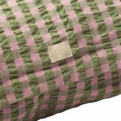 Bæk & Bølge Pillowcase 60x63 cm, Green/Pale Pink