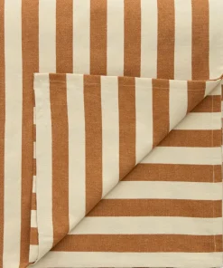 Block Stripe Tablecloth 140x240 cm, Brown