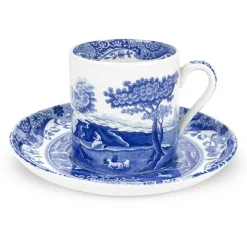 Blue Italian Coffee Cup And Saucer, 9 cl