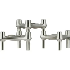 BMF Candle Holder 3-pack, Brushed Chrome