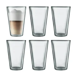 BODUM CANTEEN Double Wall Glass 40 cl, 6-pcs
