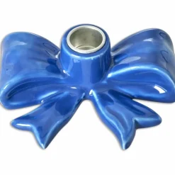 Bow Candle Holder Blue
